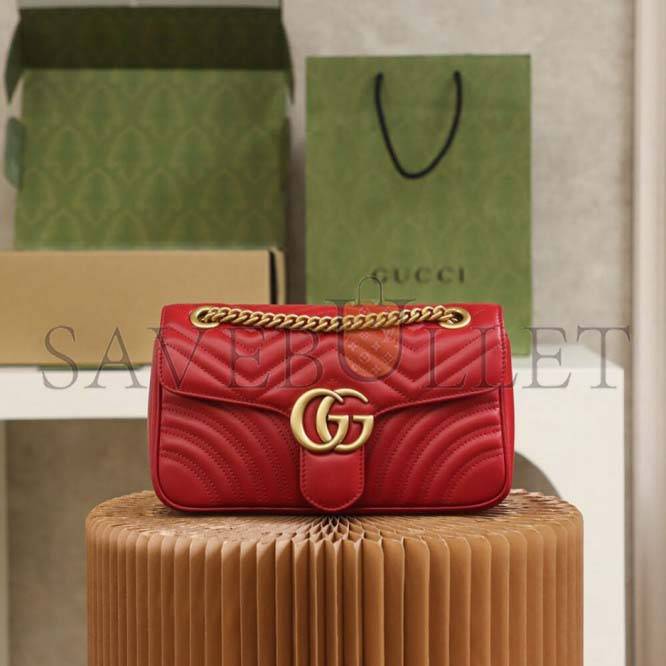 G*u*i marmont small matelasse shoulder bag 443497 (26*7*15cm)